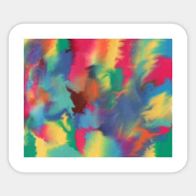 Colorful mixing abstract watercolor painting Sticker by Doodle Intent